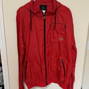 Lacoste Men's Vibrant Red Windbreaker